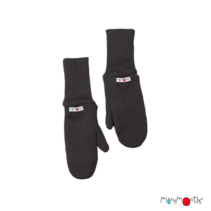 ManyMonths Mittens Fäustlinge ohne Band aus Wolle - Foggy Black Conquerer (98 - 104/110) von ManyMonths