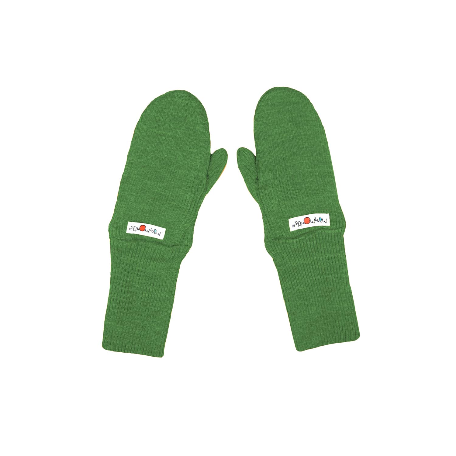 ManyMonths Mittens Fäustlinge ohne Band aus Wolle - Forest Floor Green Conquerer (98 - 104/110) von ManyMonths