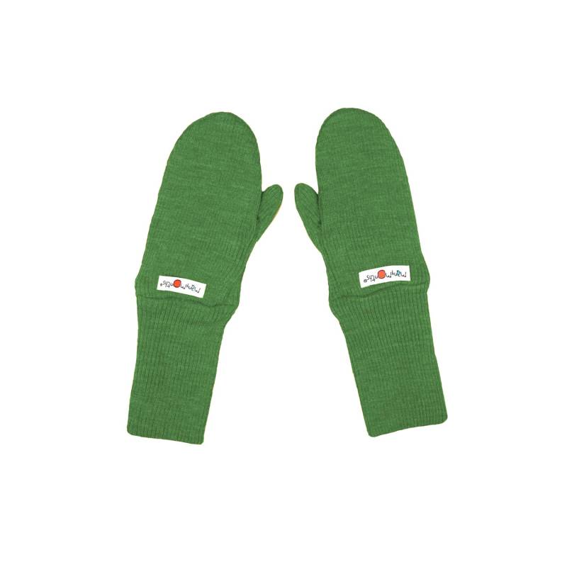ManyMonths Mittens Fäustlinge ohne Band aus Wolle - Forest Floor Green Conquerer (98 - 104/110) von ManyMonths