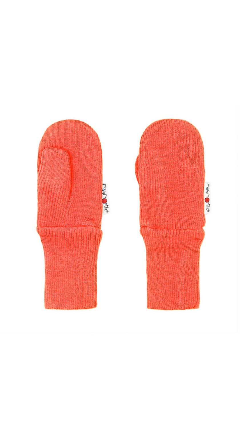 ManyMonths Mittens Fäustlinge ohne Band aus Wolle - Innovator (110 - 122/128) Precious Coral von ManyMonths