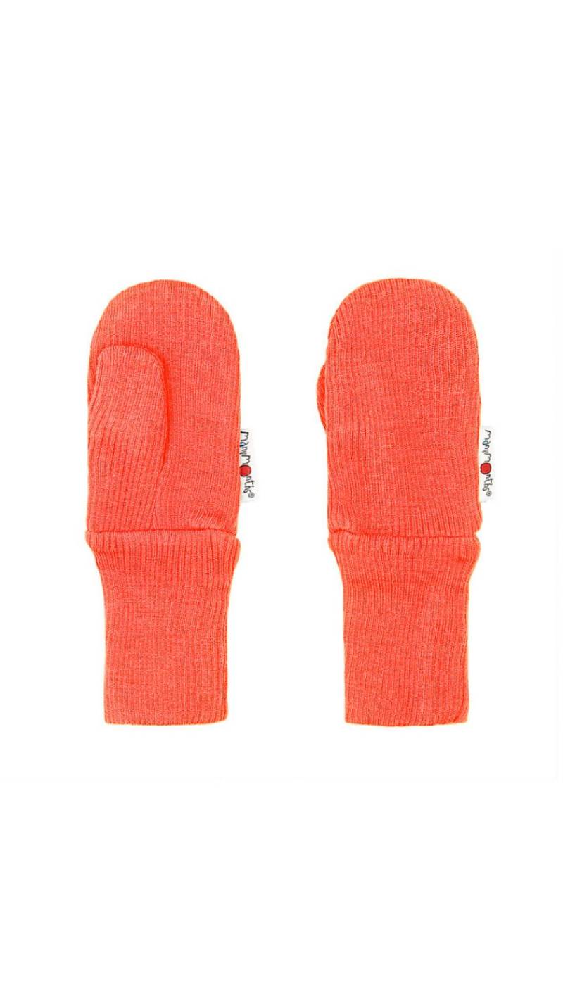 ManyMonths Mittens Fäustlinge ohne Band aus Wolle - Innovator (110 - 122/128) Precious Coral von ManyMonths