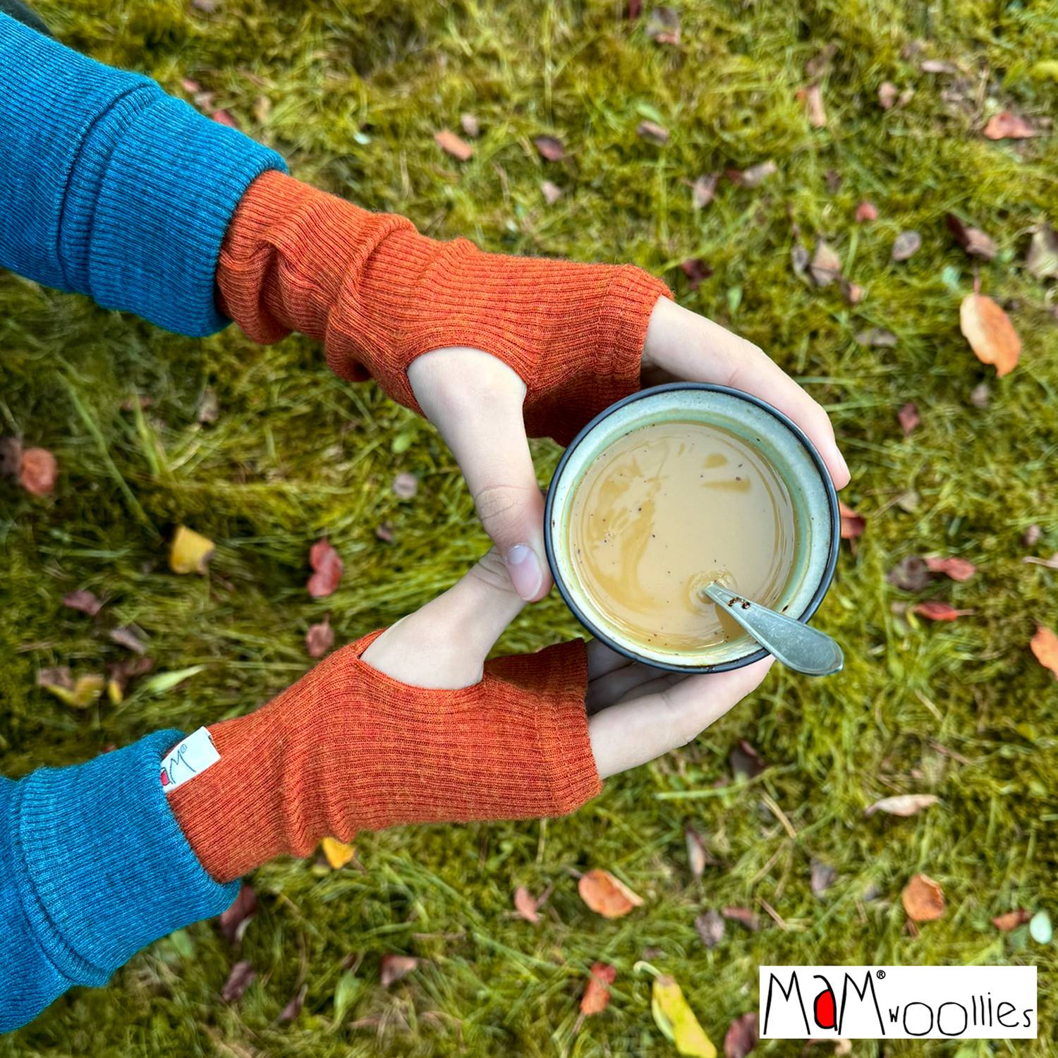 ManyMonths Mittens fingerlose Handschuhe aus Wolle - Rich Amber ManyMonths Mittens fingerlose Handschuhe aus Wolle - Rich Amber von ManyMonths