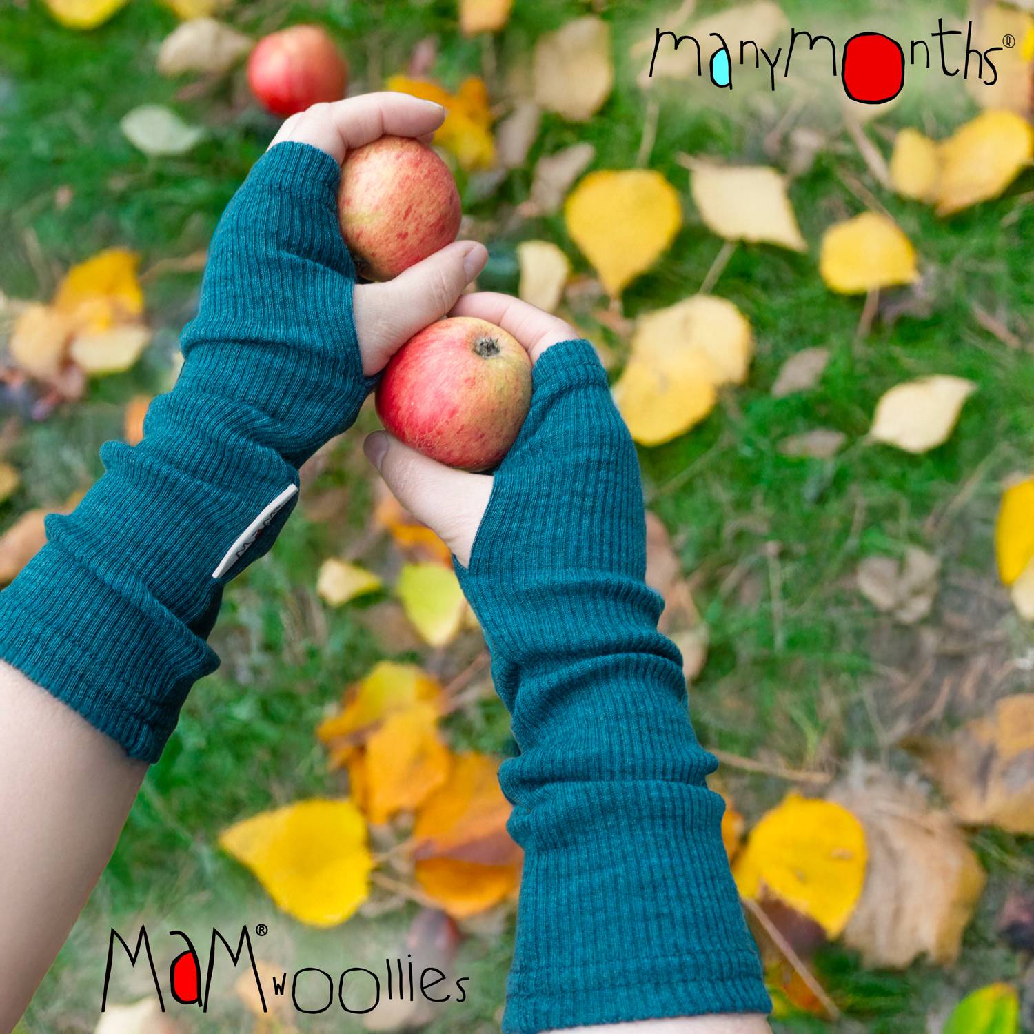 ManyMonths Mittens fingerlose Handschuhe aus Wolle - Seabreeze Teal ManyMonths Mittens fingerlose Handschuhe aus Wolle - Seabreeze Teal von ManyMonths