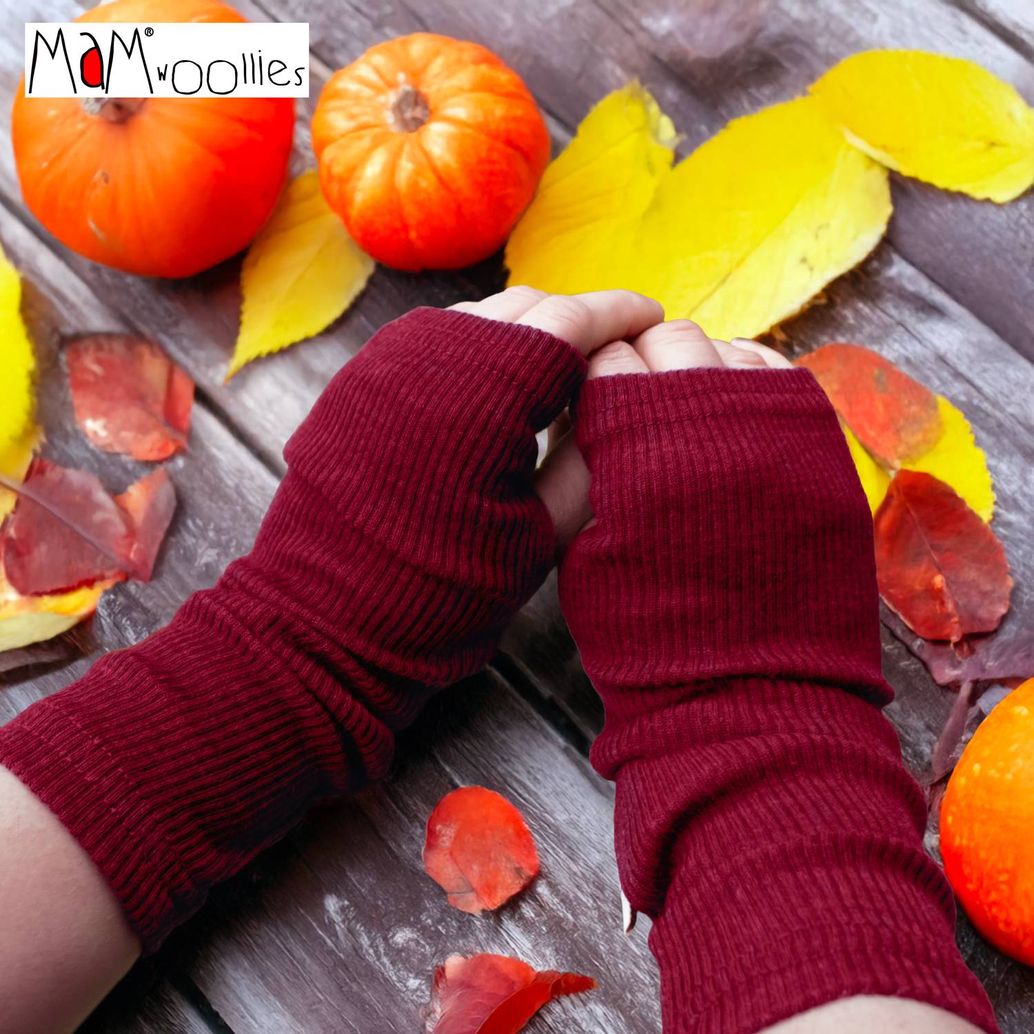 ManyMonths Mittens fingerlose Handschuhe aus Wolle - Wild Pomgranade ManyMonths Mittens fingerlose Handschuhe aus Wolle - Wild Pomgranade von ManyMonths