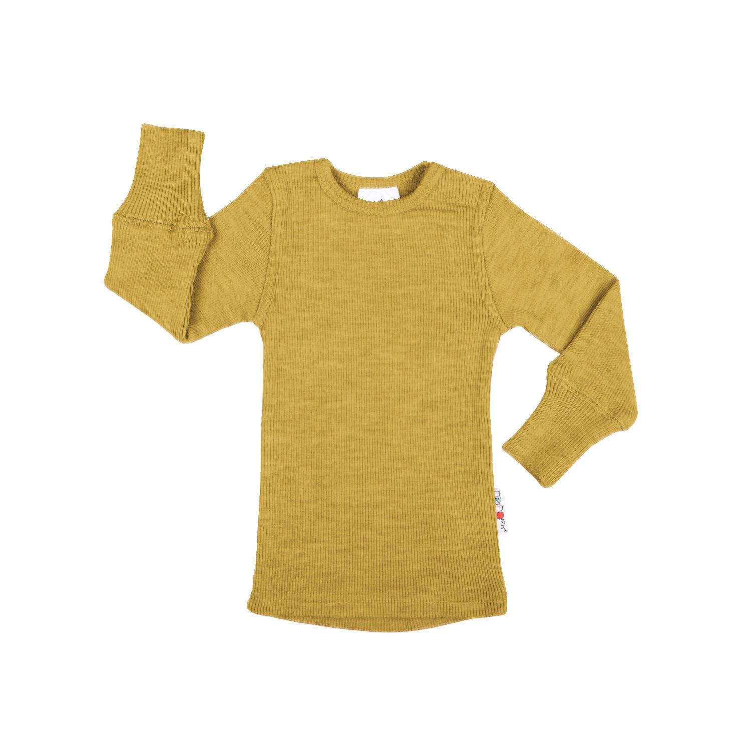 ManyMonths Shirt (Langarm) aus Wolle - Axolotl Yellow Adventurer (80 - 92/98) von ManyMonths