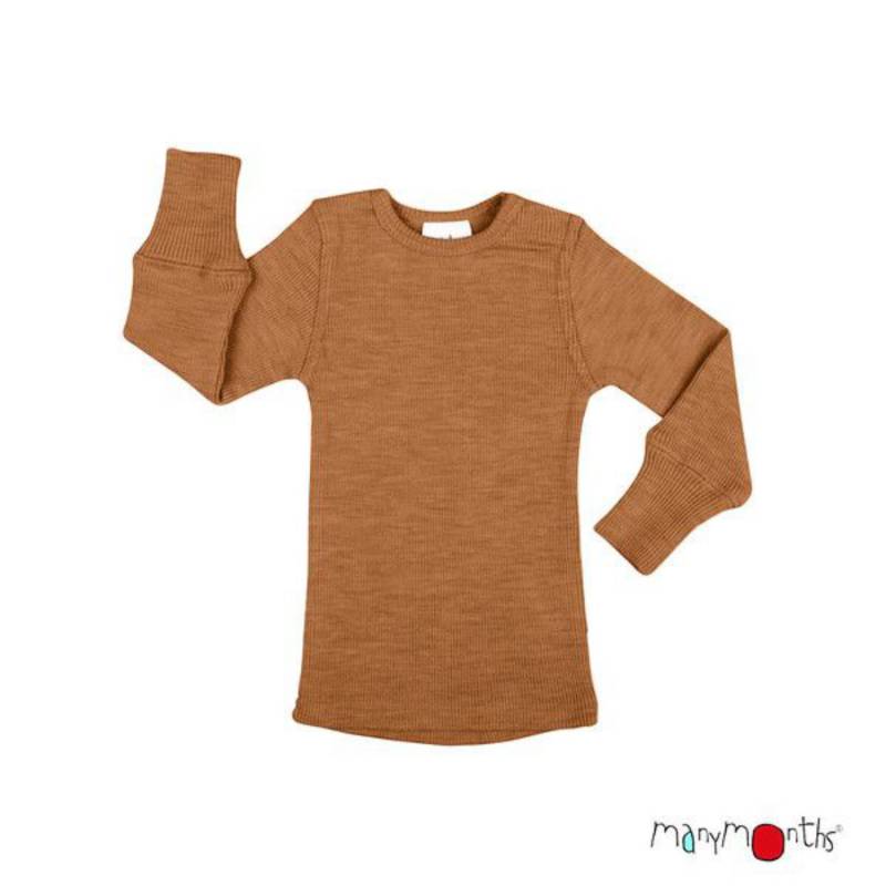 ManyMonths Shirt (Langarm) aus Wolle - Innovator (110 - 122/128) Potters Clay von ManyMonths