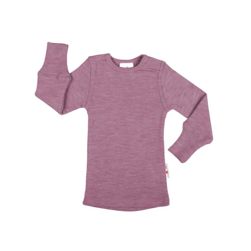 ManyMonths Shirt (Langarm) aus Wolle - Vintage Dark Pink Adventurer (80 - 92/98) von ManyMonths