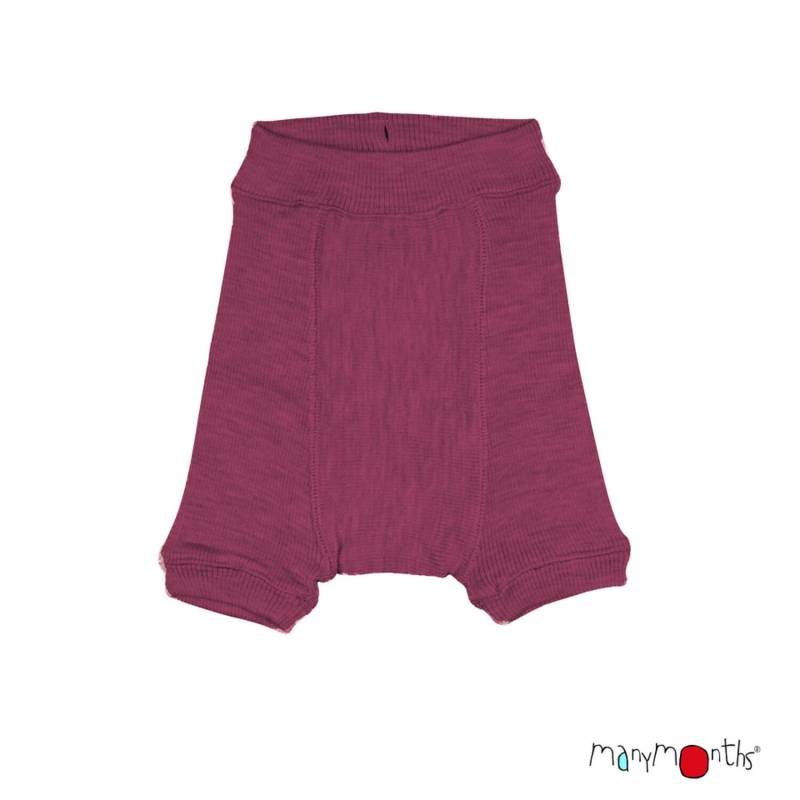 ManyMonths Shorties aus Wolle - Adventurer Plus (86 - 98) Dark Cerise / Vintage Pink von ManyMonths