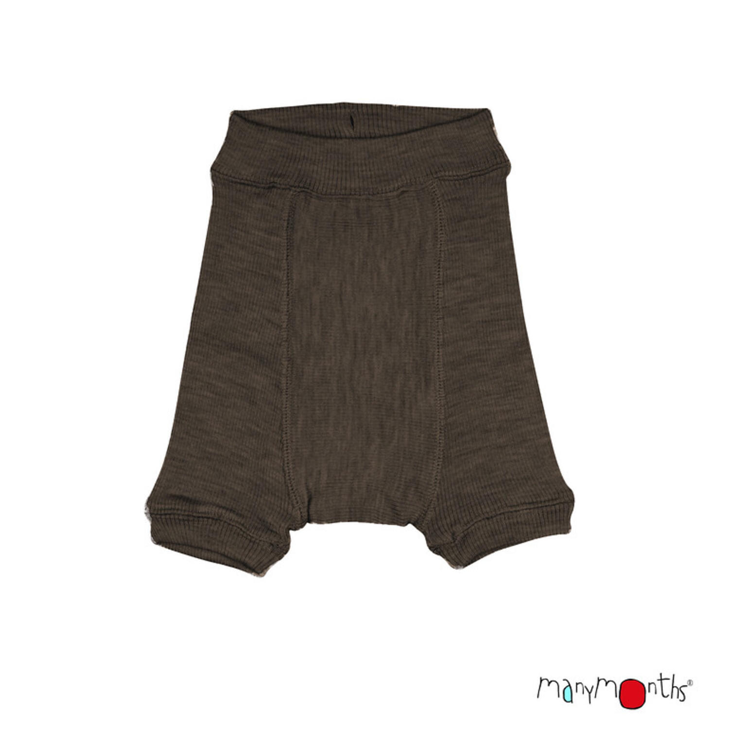 ManyMonths Shorties aus Wolle - Adventurer Plus (86 - 98) Hippopotamus / Nutty Granola von ManyMonths