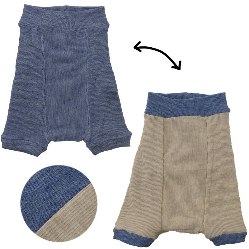 ManyMonths Shorties aus Wolle - Blue Mist / Toasted Coconut Charmer (62 - 68/74) von ManyMonths