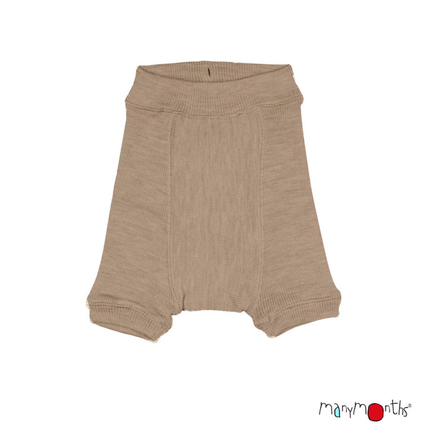 ManyMonths Shorties aus Wolle - Charmer (62 - 68/74) Nutty Granola / Hippopotamus von ManyMonths