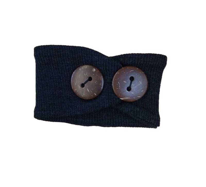 ManyMonths Stirnband aus Wolle für Kinder - Foggy Black von ManyMonths