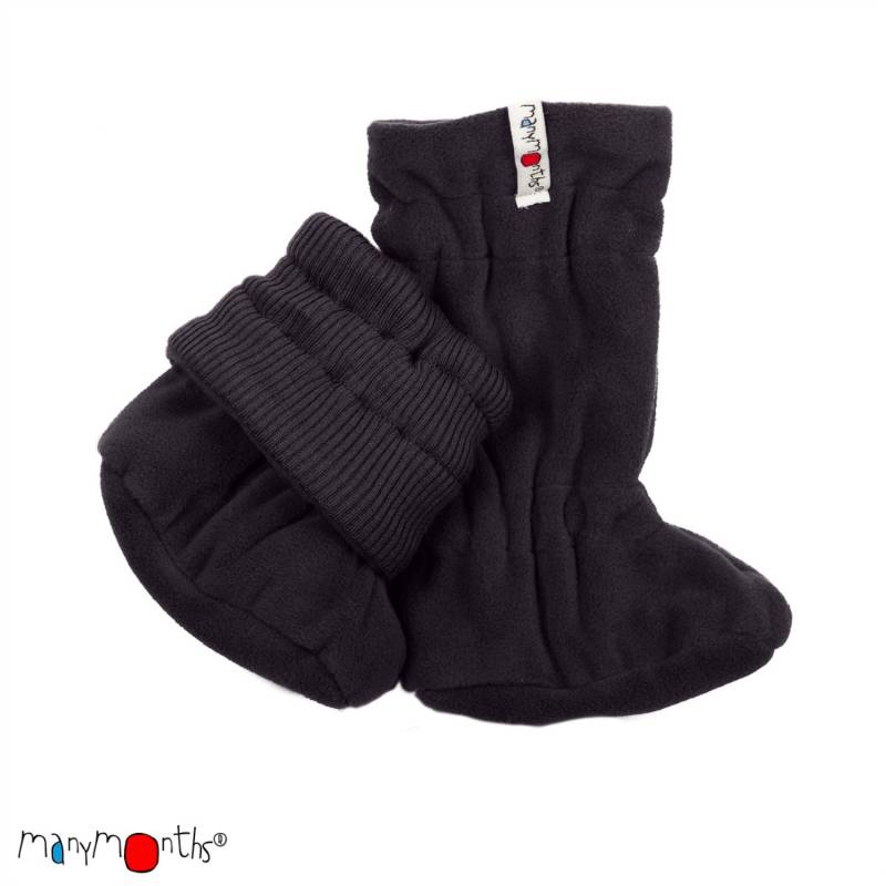 ManyMonths Winter Booties Schlupfschuhe - Foggy Black Explorer (68 - 80/86) von ManyMonths