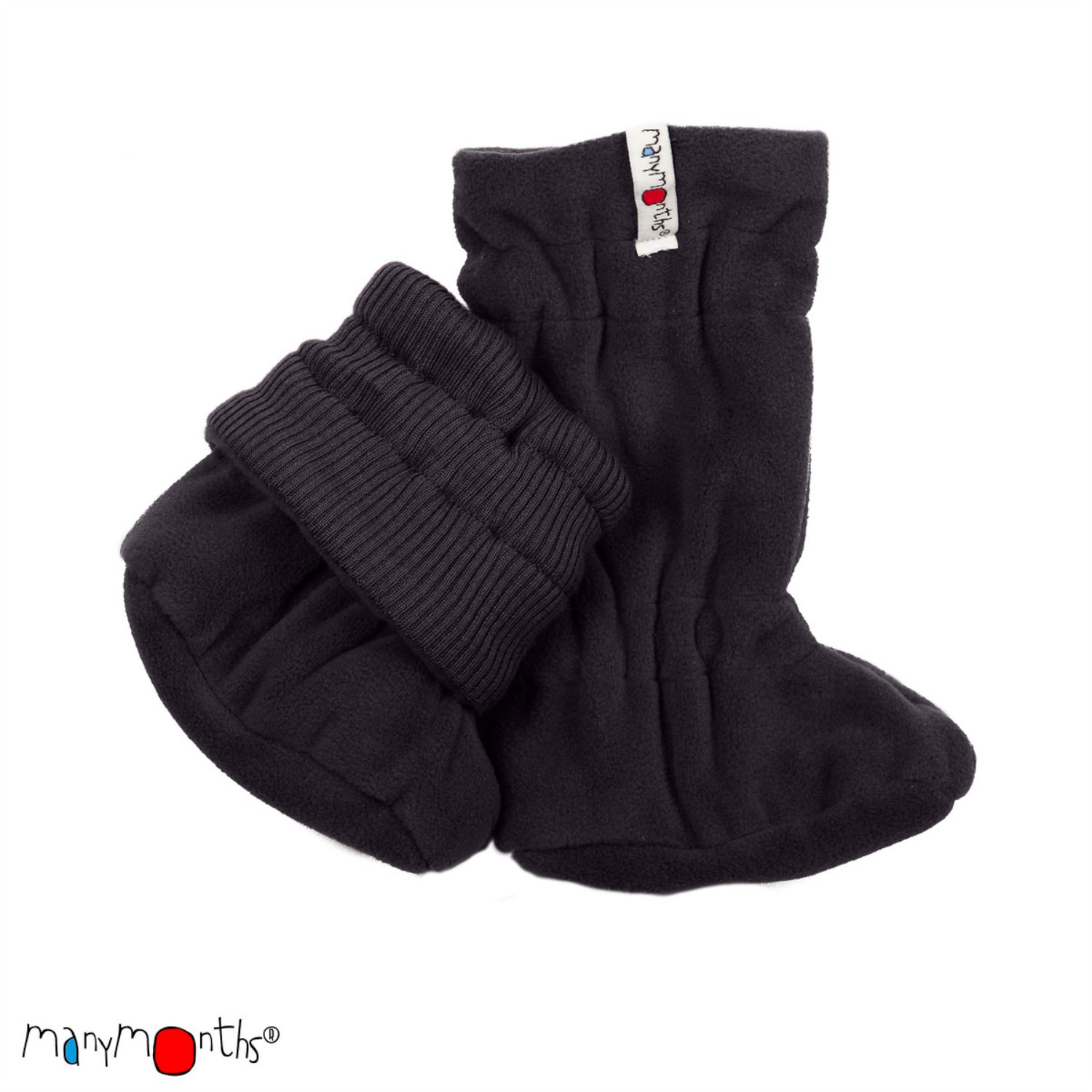 ManyMonths Winter Booties Schlupfschuhe - Newcomer / Charmer (50 - 68/74) Foggy Black von ManyMonths