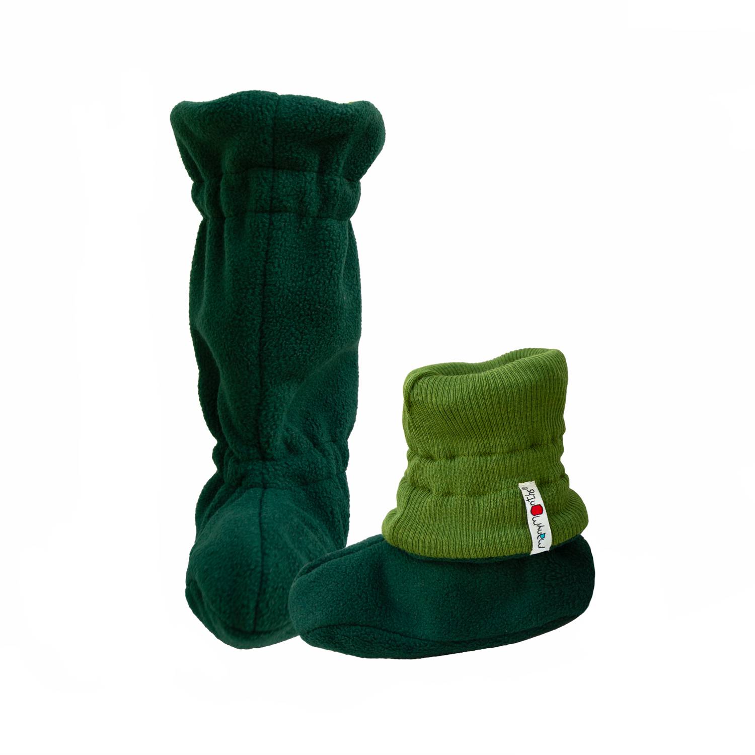 ManyMonths Winter Booties Schlupfschuhe - Newcomer / Charmer (50 - 68/74) Garden Moss Green / Dark Green von ManyMonths