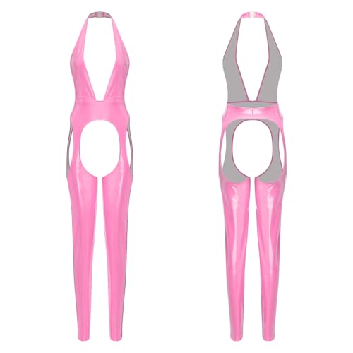 Manyakai Erwachsene Damen Costume Teddy Damen Glanzjumpsuit Clubkleidung Ausgeschnitten Nachtkleidung Exotische Kostüme Bodycon Teddy Rave Outfits Pink XXL Manyakai Erwachsene Damen Costume Teddy Damen Glanzjumpsuit Clubkleidung Ausgeschnitten Nachtkleidung Exotische Kostüme Bodycon Teddy Rave Outfits Pink XXL von Manyakai