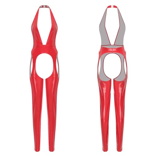 Manyakai Erwachsene Damen Costume Teddy Damen Glanzjumpsuit Clubkleidung Ausgeschnitten Nachtkleidung Exotische Kostüme Bodycon Teddy Rave Outfits Red M Manyakai Erwachsene Damen Costume Teddy Damen Glanzjumpsuit Clubkleidung Ausgeschnitten Nachtkleidung Exotische Kostüme Bodycon Teddy Rave Outfits Red M von Manyakai