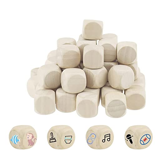 20 Stück DIY Leere Würfel Unbemalte Holz Würfel Einfacher Holz Würfel für DIY Kunst & Handwerk Brettspiele,20 mm 20 Stück DIY Leere Würfel Unbemalte Holz Würfel Einfacher Holz Würfel für DIY Kunst & Handwerk Brettspiele,20 mm von MaoNativey