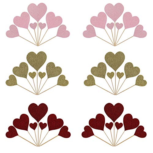 Kuchen Toppers Glitzerndes Herz Cupcake Toppers, 42 Stücke Handgefertigte Kuchenaufsätze Dekoration Liefert für Babyparty Geburtstag Hochzeiten Party Kuchen Toppers Glitzerndes Herz Cupcake Toppers, 42 Stücke Handgefertigte Kuchenaufsätze Dekoration Liefert für Babyparty Geburtstag Hochzeiten Party von MaoXinTek