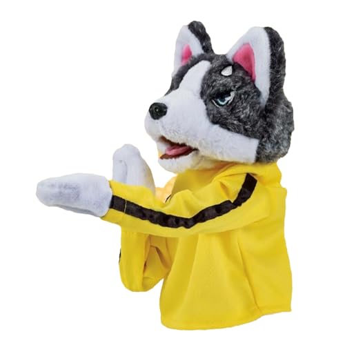 Kung Fu Animal Toy Husky Gloves Doll Children's Game Plush Toys,Husky Plush Hand Puppets,Fun Hand Puppet Children's Toys,Stuffed Hand Puppet Dog Action Toy,Soundable Boxing Dog Hand Puppet Toy von Maodom
