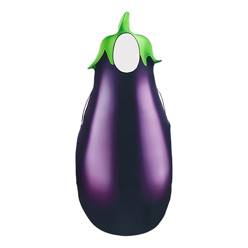 Maodom Auberginen Kostüm Outfit - Halloween Streichkostüm Gemüse Aubergine,Lustiges Verkleidungskostüm Für Fasching Karneval Damen Herren von Maodom