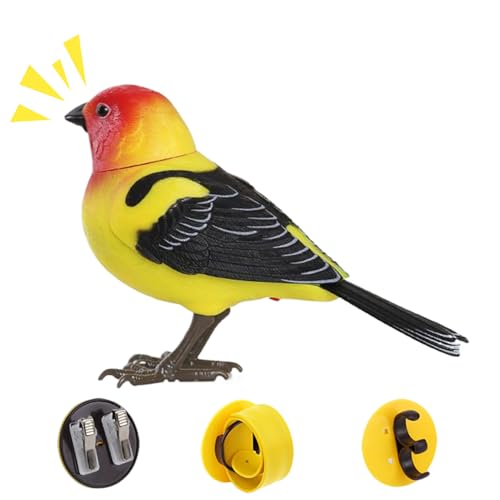 Maodom Electronic Bird Toy - Interaktives Vogelspielzeug Mit Zwitschern Und Musik | Niedliches Elektronisches Haustier für Kinder Erwachsene Familie von Maodom