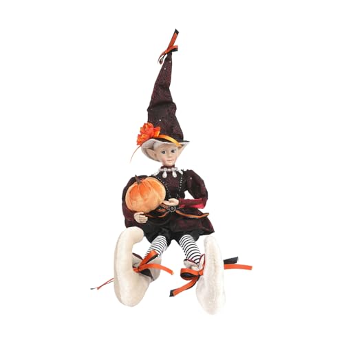 Maodom Hexenpuppe,Tischdekoration Mädchenfigur | Bewegliche Festtagsfigur Für Innenräume Zu Halloween Party Und Festen von Maodom