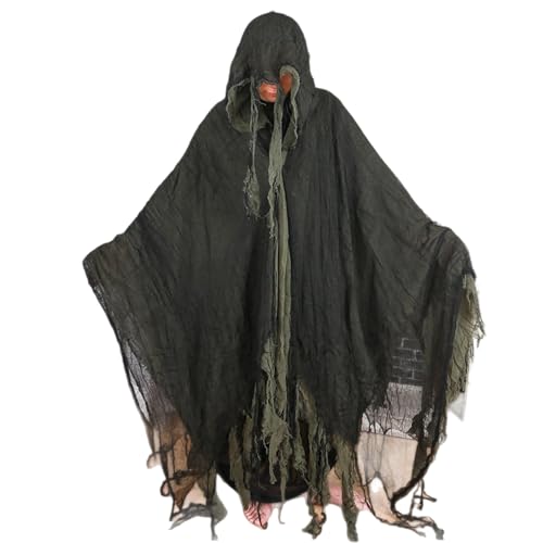 Maodom Kapuzenumhang - Halloween Mittelalter Umhang,Geisterumhang Kostüm Für Erwachsene Vampir Maskenbälle Karneval von Maodom