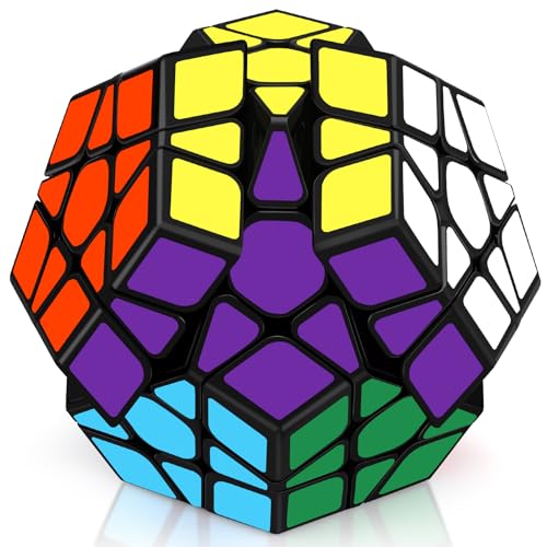 Maomaoyu Zauberwürfel Megaminx 3x3, Dodekaeder Zauberwürfel Speedcube, Zauberwürfel Original Pentagon Magic Cube, Zauberwürfel Puzzle Spielzeug für Jungen, Kinder& Erwachsene (Schwarzer Aufkleber) von Maomaoyu