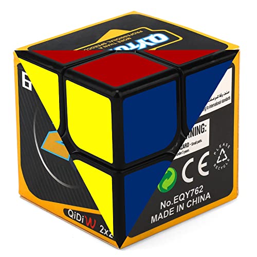 Maomaoyu Zauberwürfel 2x2 2x2x2 Original Speed Cube Magic Cube Puzzle Magischer Würfel PVC Aufkleber für Schneller und Präziser mit Lebendigen Farben(Schwarz) von Maomaoyu