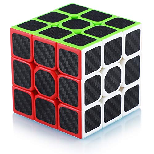 Maomaoyu Zauberwürfel 3x3 3x3x3 Original Speed Cube Magic Cube Puzzle Magischer Würfel Kohlefaser Aufkleber für Schneller und Präziser mit Lebendigen Farben von Maomaoyu