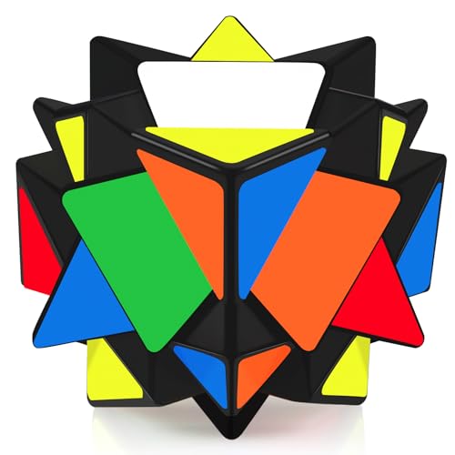 Maomaoyu Zauberwürfel Axis Cube, Zauberwürfel Schwierig Transformers Speedcube Zauberwürfel, Teenager Jungen Geschenk Magischer Würfel Puzzle (Schwarz) von Maomaoyu