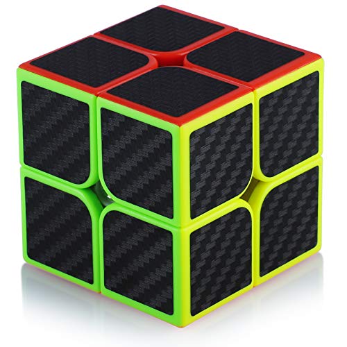 Maomaoyu Zauberwürfel 2x2 2x2x2 Original Speed Cube Magic Cube Puzzle Magischer Würfel Kohlefaser Aufkleber für Schneller und Präziser mit Lebendigen Farben von Maomaoyu