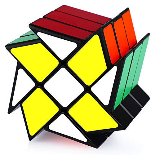 Maomaoyu Zauberwürfel Windmill Cube Speed Magic Cube Puzzle Magischer Würfel PVC Aufkleber für Schneller und Präziser mit Lebendigen Farben(Schwarz) von Maomaoyu