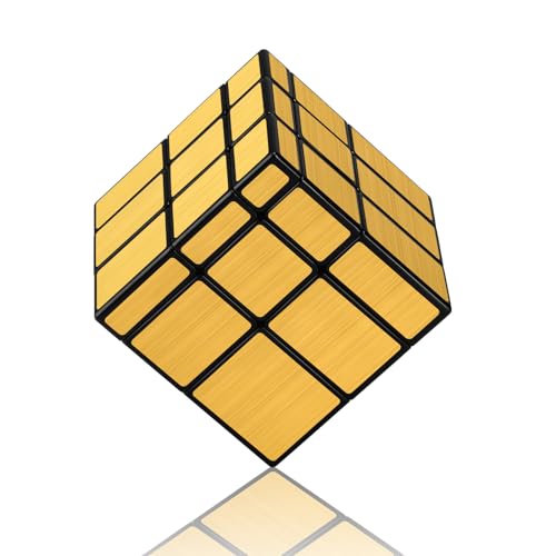 Maomaoyu Zauberwürfel Mirror Cube 3x3 3x3x3 Spiegel Magischer Würfel Puzzle Zauberwürfel Speed Gold von Maomaoyu