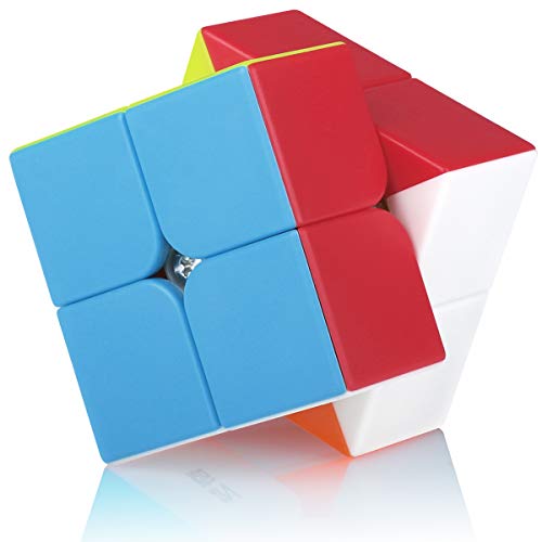 Zauberwürfel 2x2 2x2x2 Speed Cube Stickerless Magic Cube Puzzle Magischer Würfel für Schneller und Präziser mit Lebendigen Farben von Maomaoyu