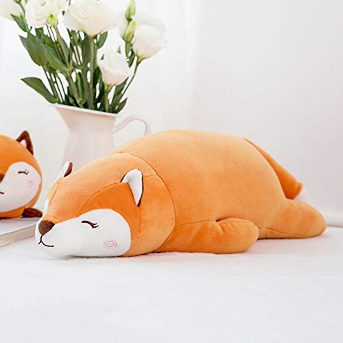 Fuchs-Plüschtierkissen für Kinder, 45 cm, super weich, niedlicher Fuchs, kuscheliges Umarmungskissen, Puppen, Geburtstag, Weihnachten, Geschenke für Kinderzimmer, Dekoration von Maomoto