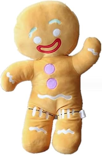 Weihnachten Lebkuchenmann Plüschtier, 30 cm, Gestopftes Keks-Kissen, Geschenk für Kinder gefüllte Kekspuppe Lebkuchenmann Kissen Das Weihnachtsplüschtier Lebkuchenplüschtier für Kinder Geburtstag Xms von Maomoto