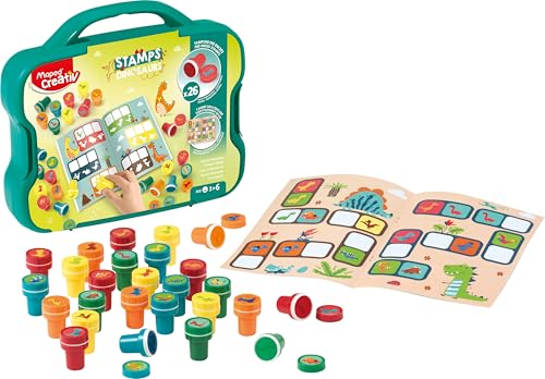 Maped CREATIV - Dino-Stempel 26 Stück im Kunststoff-Koffer - selbstfärbend von Maped CREATIV