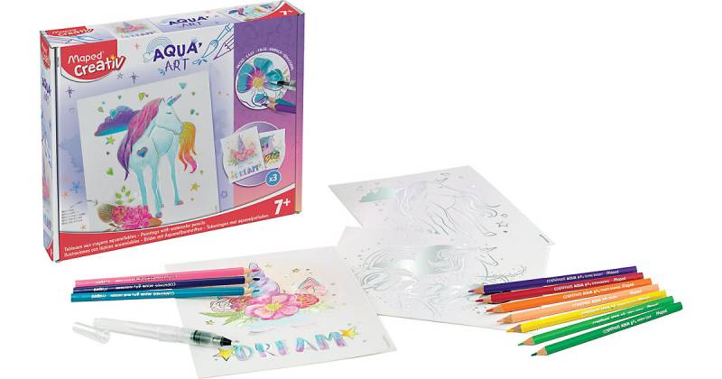 Ausmal-Set Aqua'Art - Einhorn lila von Maped