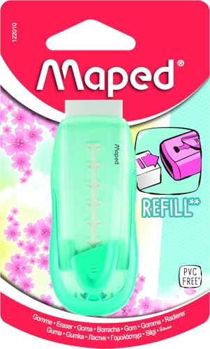 Maped 122010 Pastel effizienter, weicher Radierer mit Plastik-Schuber GOM-Stick Pastell-Rose, hellblau, Flieder von Maped