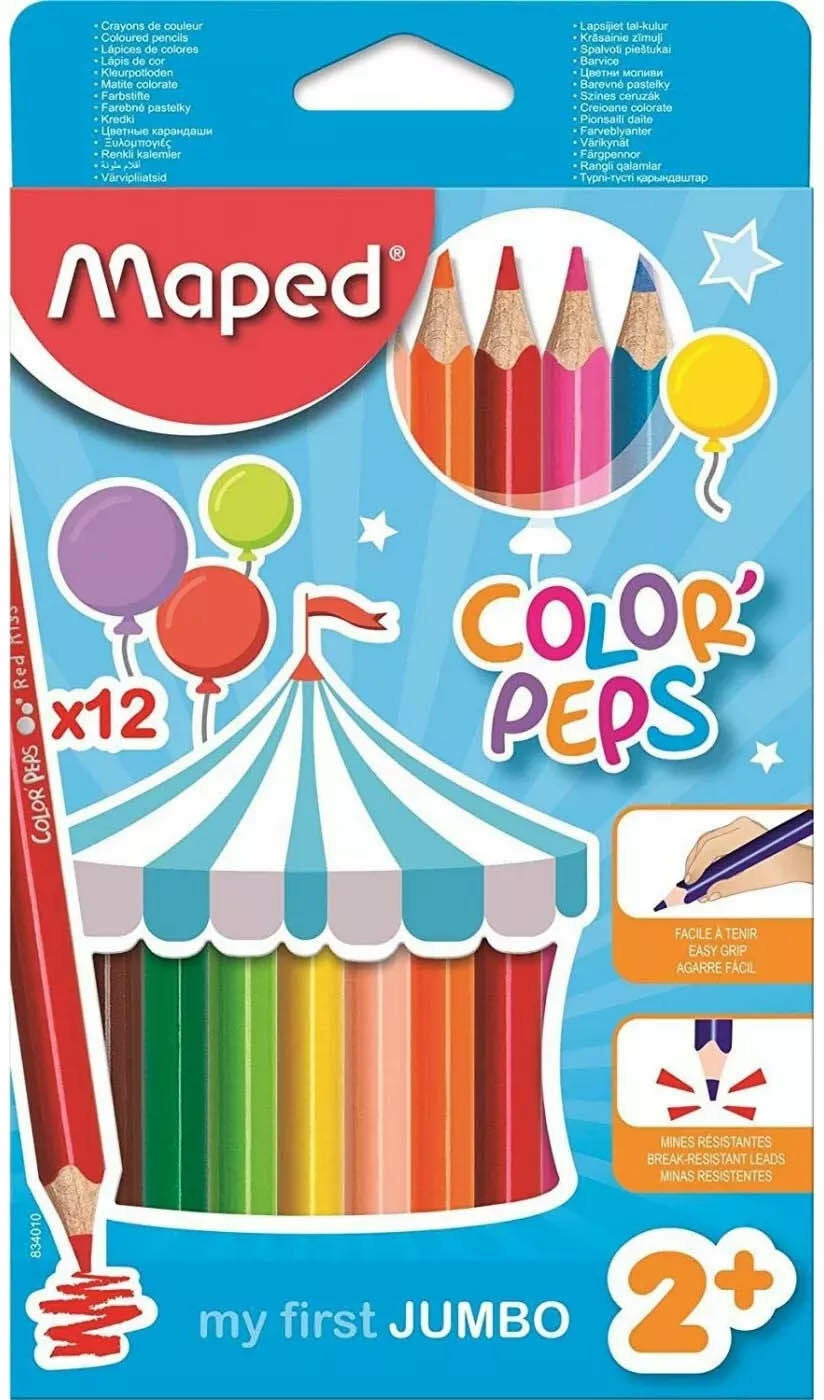 Maped Buntstifte Jumbo 12er-Pack Maped Buntstifte Jumbo 12er-Pack von Maped