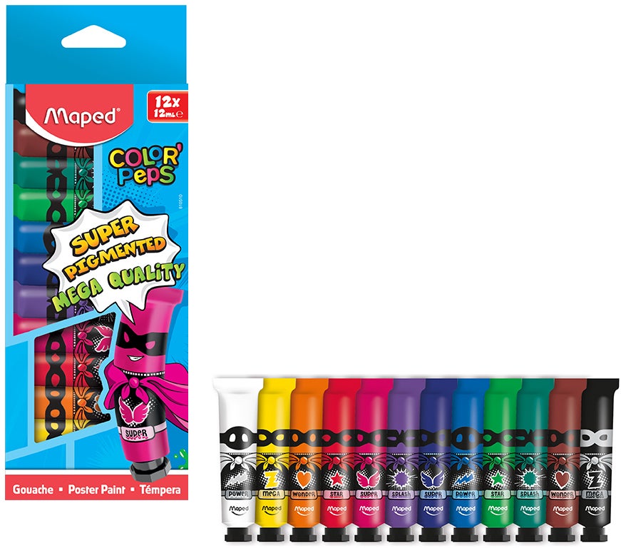 Maped Gouachefarben 12 ml 10er-Pack Maped Gouachefarben 12 ml 10er-Pack von Maped