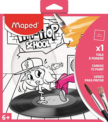 Maped Tasche wiederverwendbar mit 1 Leinwand Hip Hop-Mini zum Bemalen, 20 x 20 cm, zum Ausmalen von Fotos für Kinder ab 6 Jahre, kreative Hobbys, 831215 Maped Tasche wiederverwendbar mit 1 Leinwand Hip Hop-Mini zum Bemalen, 20 x 20 cm, zum Ausmalen von Fotos für Kinder ab 6 Jahre, kreative Hobbys, 831215 von Maped