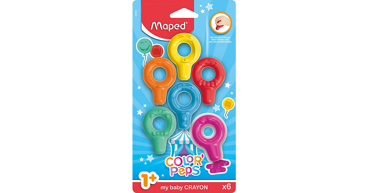 Wachsmalkreide Color´Peps my baby, 6 Farben bunt Wachsmalkreide Color´Peps my baby, 6 Farben bunt von Maped