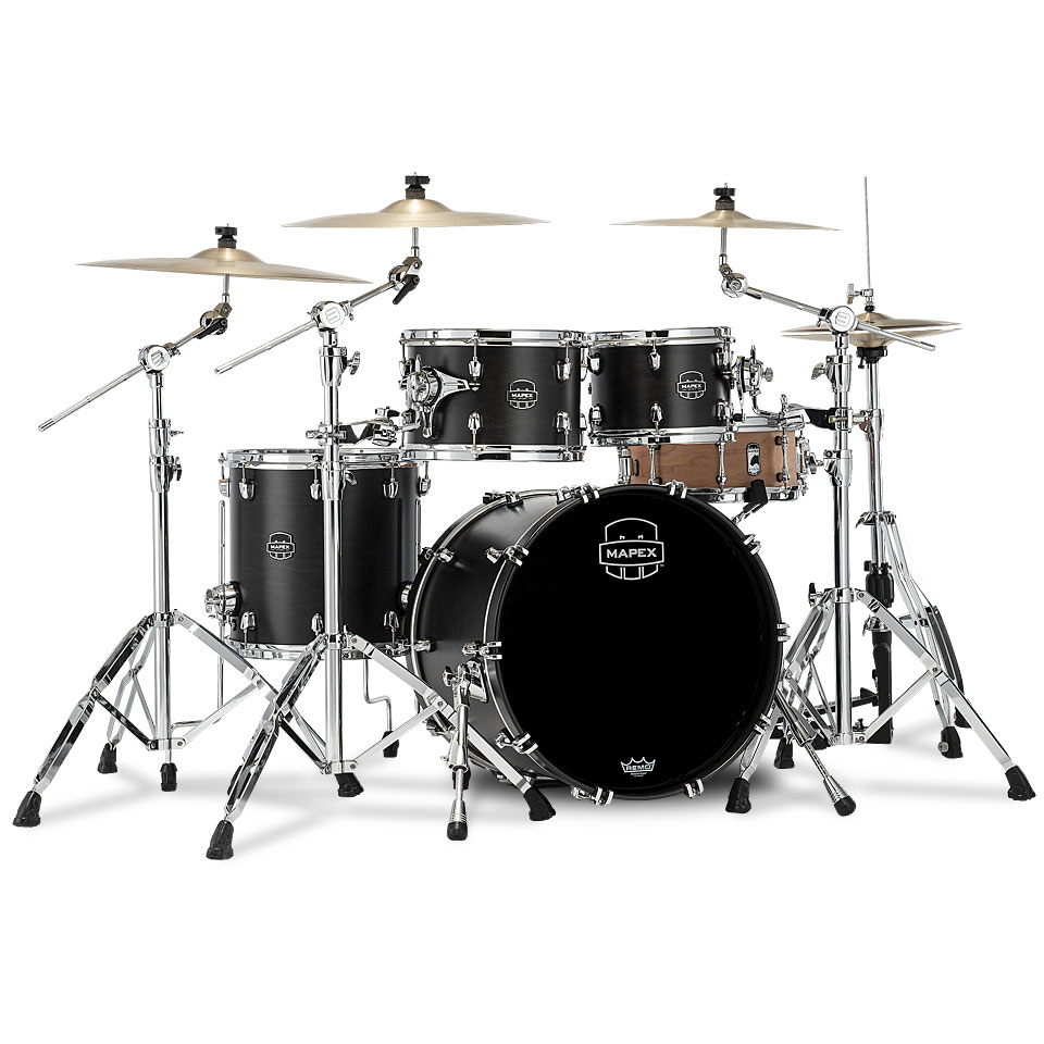 Mapex Saturn 20" Satin Black 4 Pcs. Jazz Shell Pack Schlagzeug von Mapex