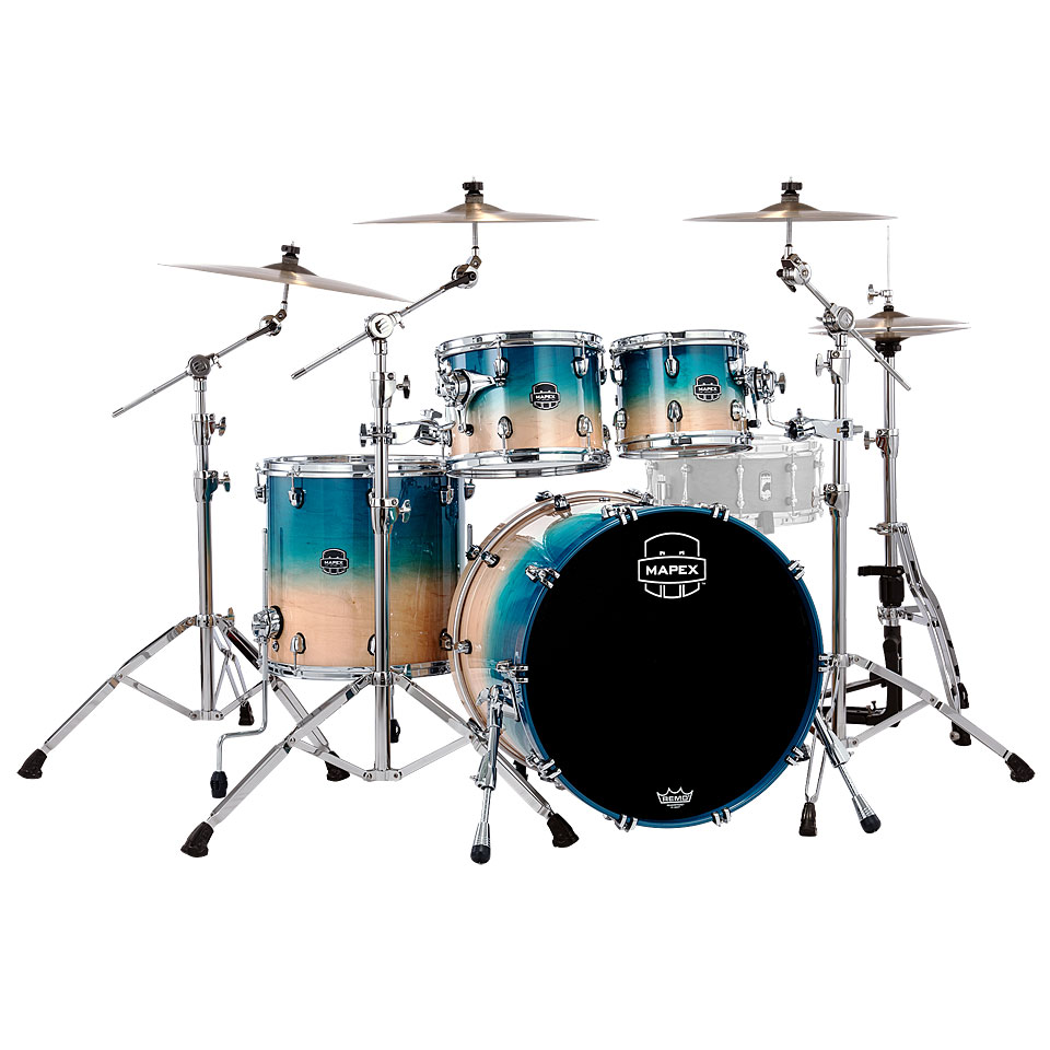 Mapex Saturn 22" Aqua Fade 4 Pcs. Shell Pack Schlagzeug von Mapex