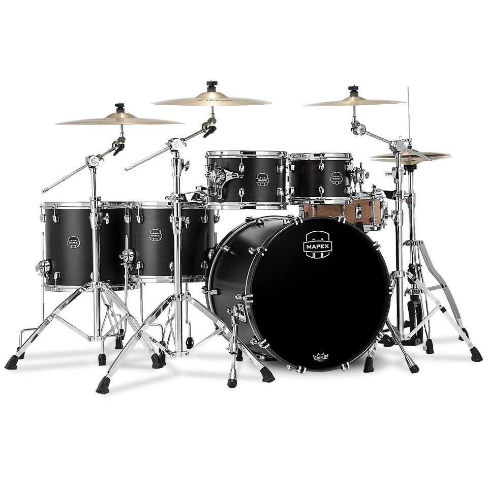 Mapex Saturn 22" Satin Black Studioease Shell Pack Schlagzeug Mapex Saturn 22" Satin Black Studioease Shell Pack Schlagzeug von Mapex
