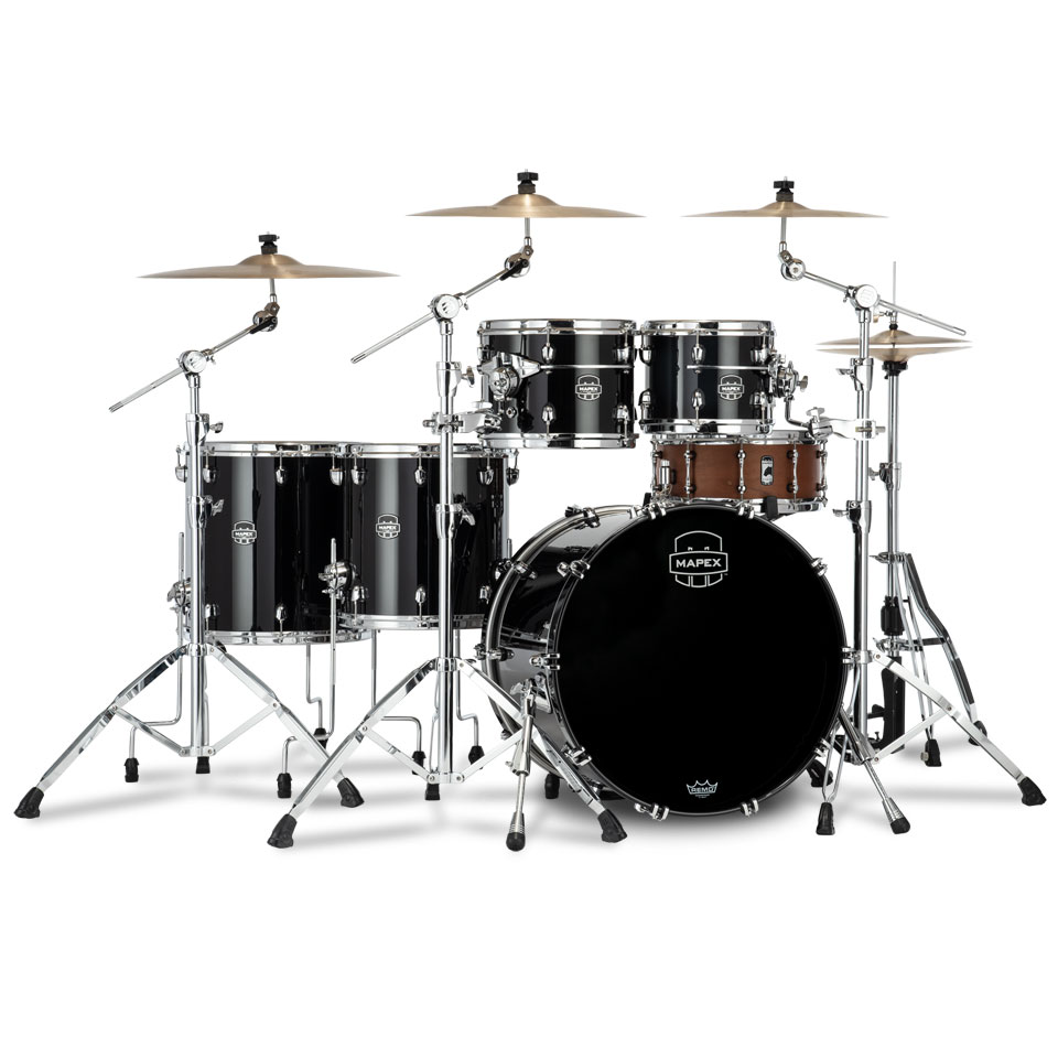 Mapex Saturn Evolution 22" Piano Black Studioease Shell Set Schlagzeug von Mapex