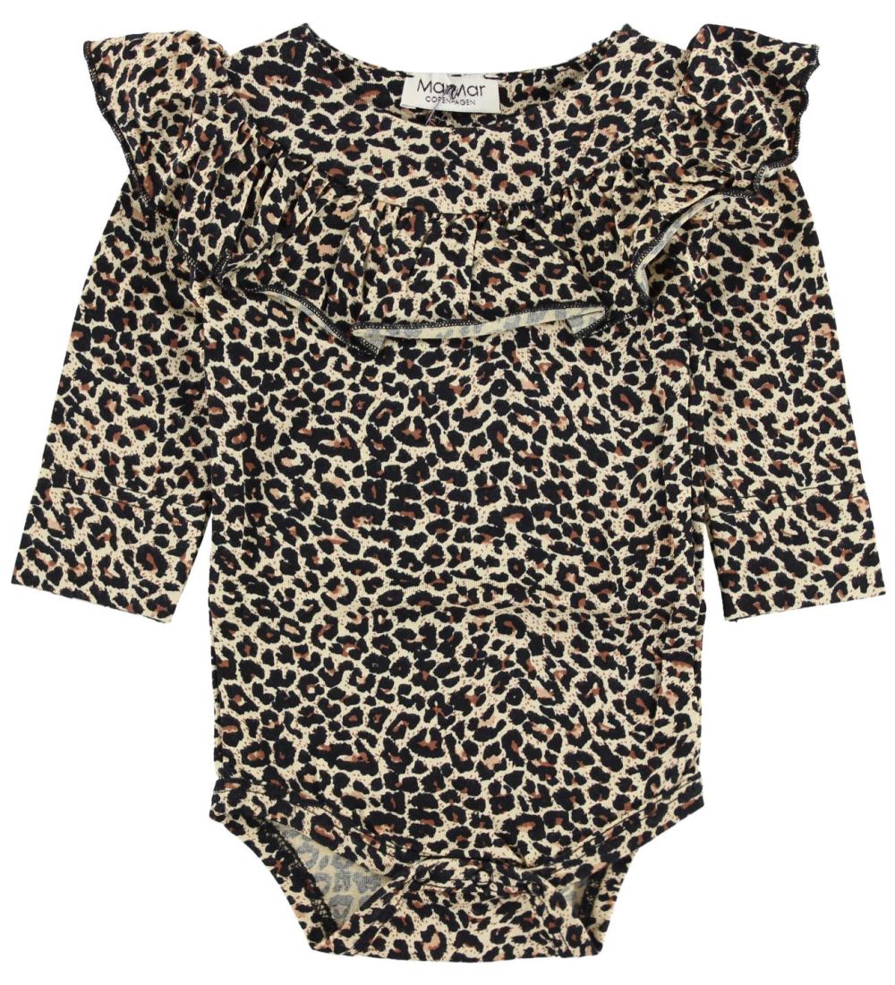 MarMar Body - l/ä - Bibbi - Braun Leopardprint m. Rüsche - MarMar - 74 - Body L/Ä MarMar Body - l/ä - Bibbi - Braun Leopardprint m. Rüsche - MarMar - 74 - Body L/Ä von MarMar